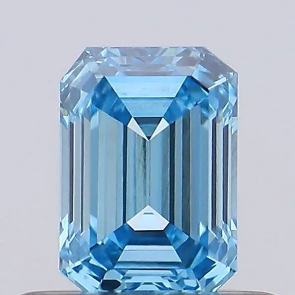 0.40ct Emerald Lab Grown Diamond (Colour Fancy Vivid Blue, Clarity VVS1, Uncertified)