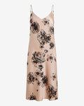 Floral Satin V-neck Midi Downtown Cami Slip Dress