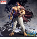 Street Fighter 6 FiGURiZMa Ryu Figure with red headband, muscular sculpt, torn outfit, and powerful fighting stance