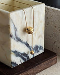 ORB LINE DROP NECKLACE - GOLD