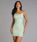 Sweet Luxe Rhinestone And Pearl Mesh Mini Dress