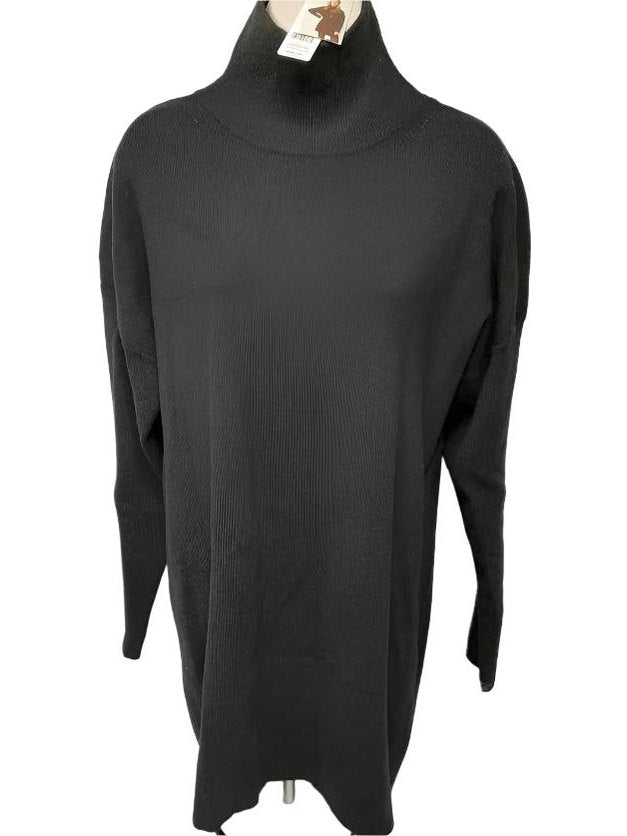 Tunic Sweater Black Long Sleeve Women's 408379