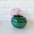 Vase boule Art Déco Elchinger Soufflenheim émeraude