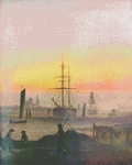 Pixelhobby Klassik Set - Caspar David Friedrich - Schiffe im Hafen