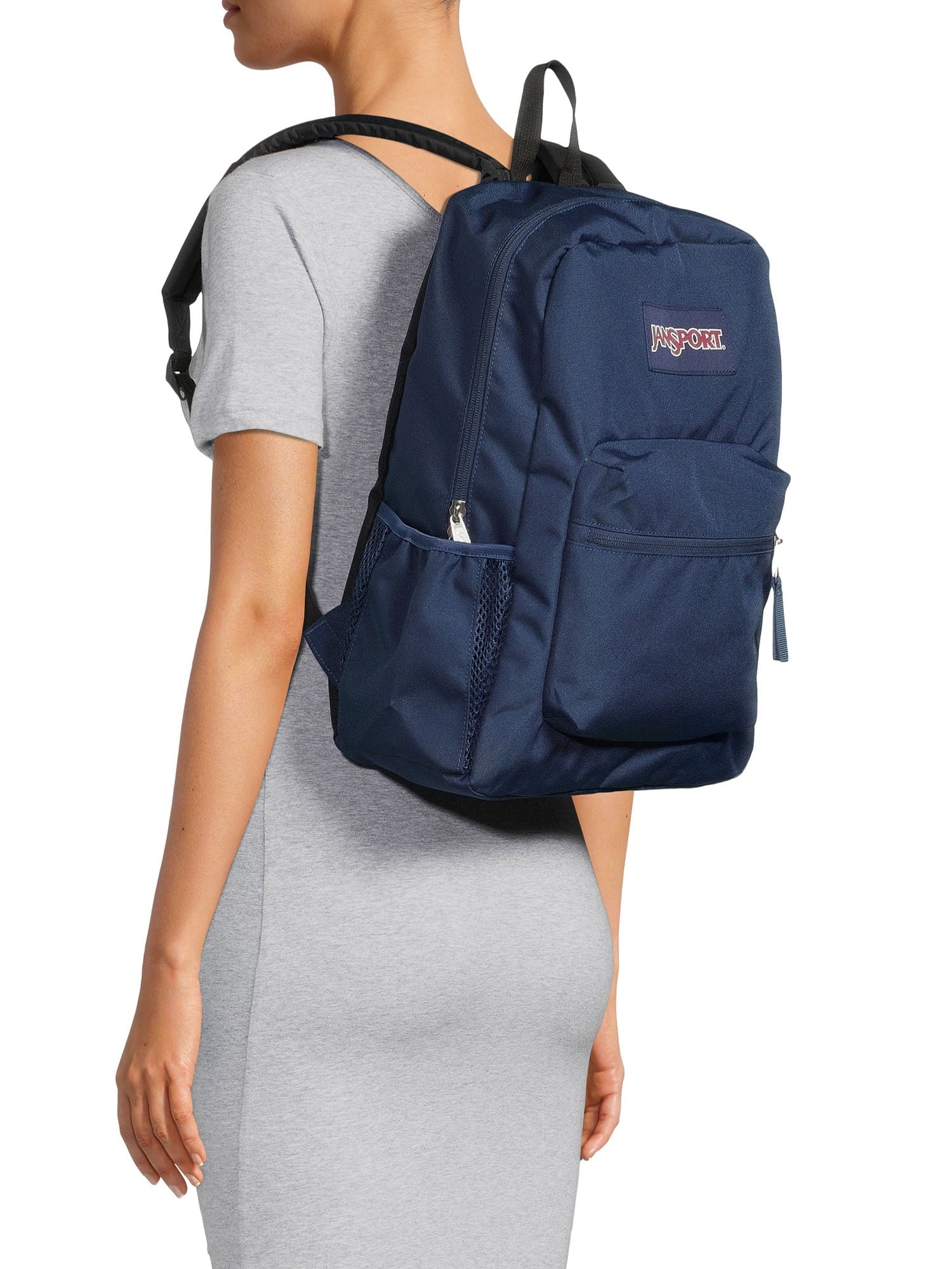JanSport Unisex Cross Town Backpack School Bag Navy Blue