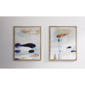 (Set of 2) 24" x 30" Abstract Framed Wall Art Canvas Beige - Project 62™ (LOCAL PICKUP ONLY)