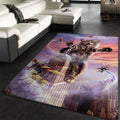 Godzilla Monster Cat Empire State Teppich