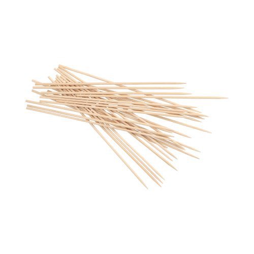 PAPSTAR "Pure" Wooden Shish Kebab Skewers, Ø 3 mm, 20 cm long—these wooden skewers from the PAPSTAR GmbH (1,000 pieces per folding box) are ideal for eco-friendly barbecuing.