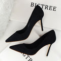 Chic Suede Pointed Heels by Andrea Serena