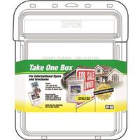 Hy-Ko 22131 Single-Sided Take One Flyer Box, Plastic, Clear