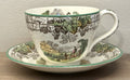 Kop en schotel - grote maat - Copeland Spode England - décor SPODE'S BYRON in meerkleurige uitvoering