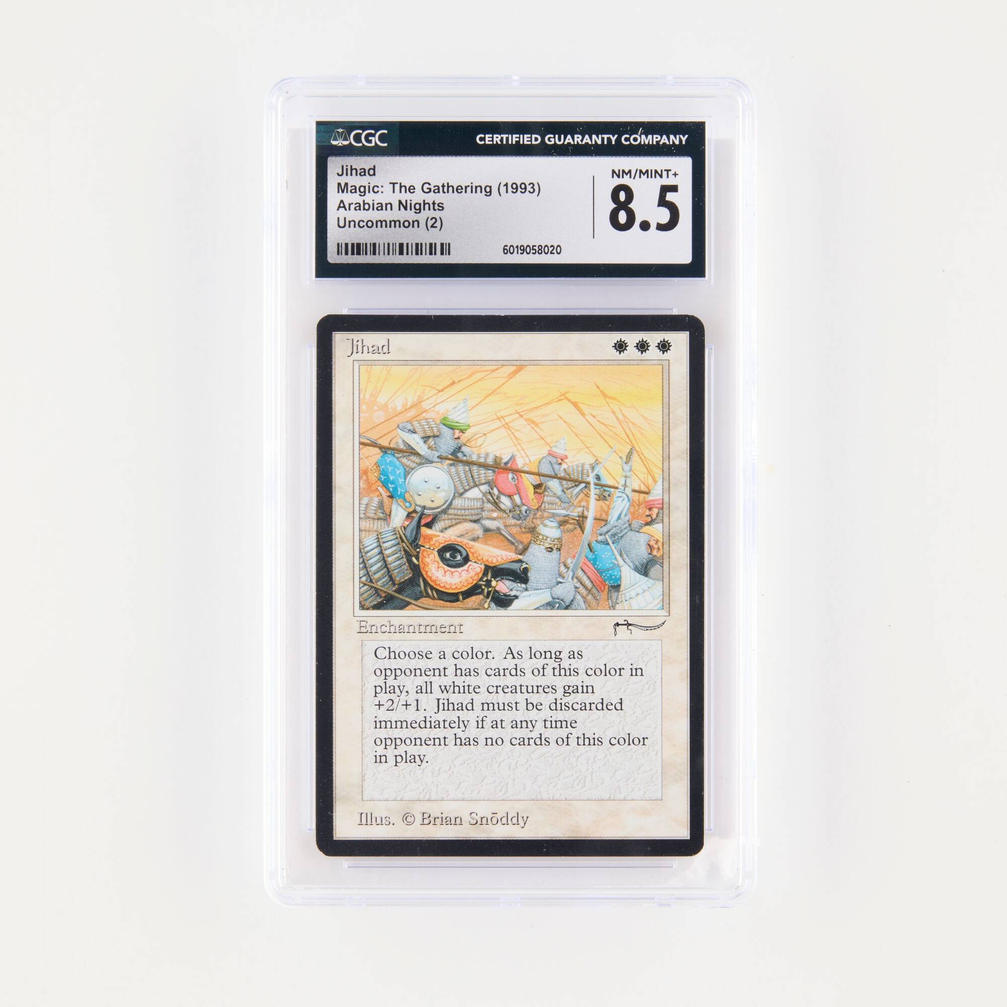 184: 1993 Magic: The Gathering Jihad Arabian Nights Trading Card CGC 8.5 < Mana Tricks and Draft Picks: Magic the Gathering & Sports, 20 May 2025 < Auctions
