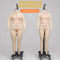 DE-LIANG Professional Lingerie Tailor Dress Form - Oblique Pinnable Female Full Body Mannequin with Reference Lines