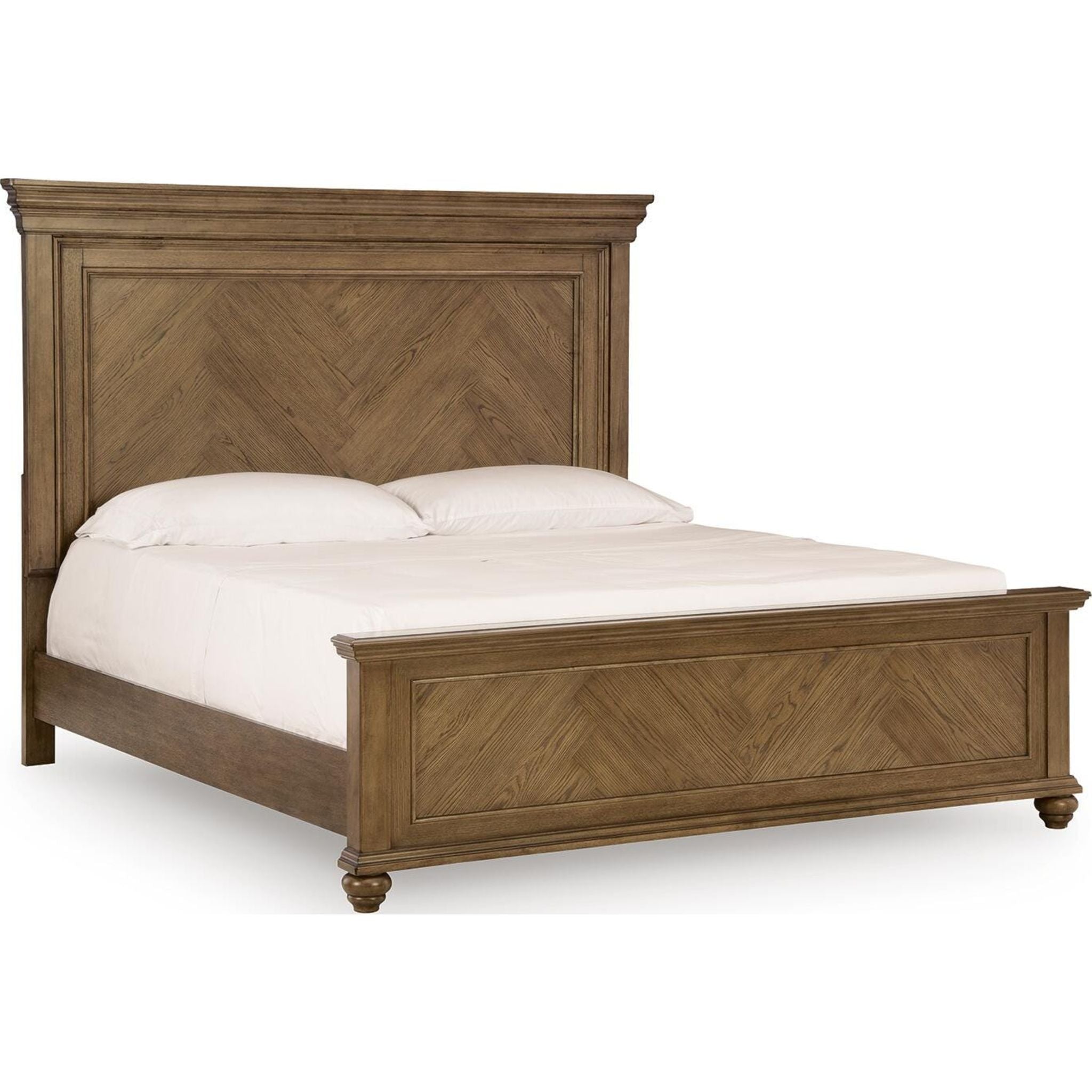 Karallin King Panel Bed - Medium Brown
