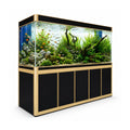 Aqua Dream 400 Gallon Tempered Glass Aquarium Black and Gold