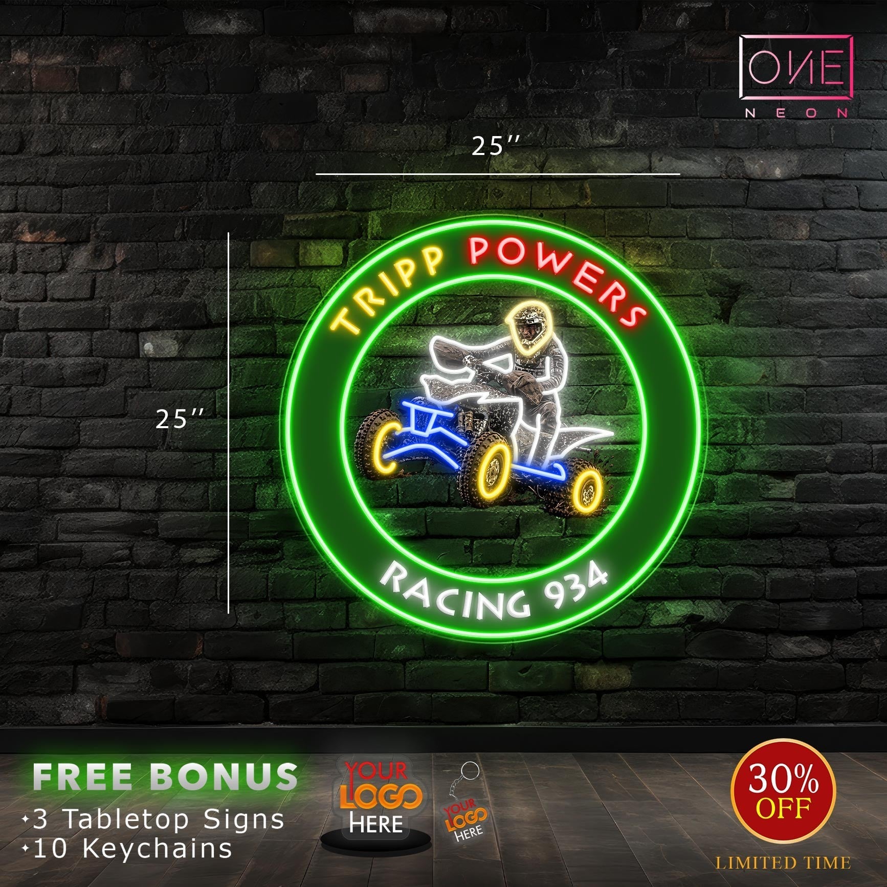 TRIPP POWERS RACING 934 | LED Neon Sign (6 signs)