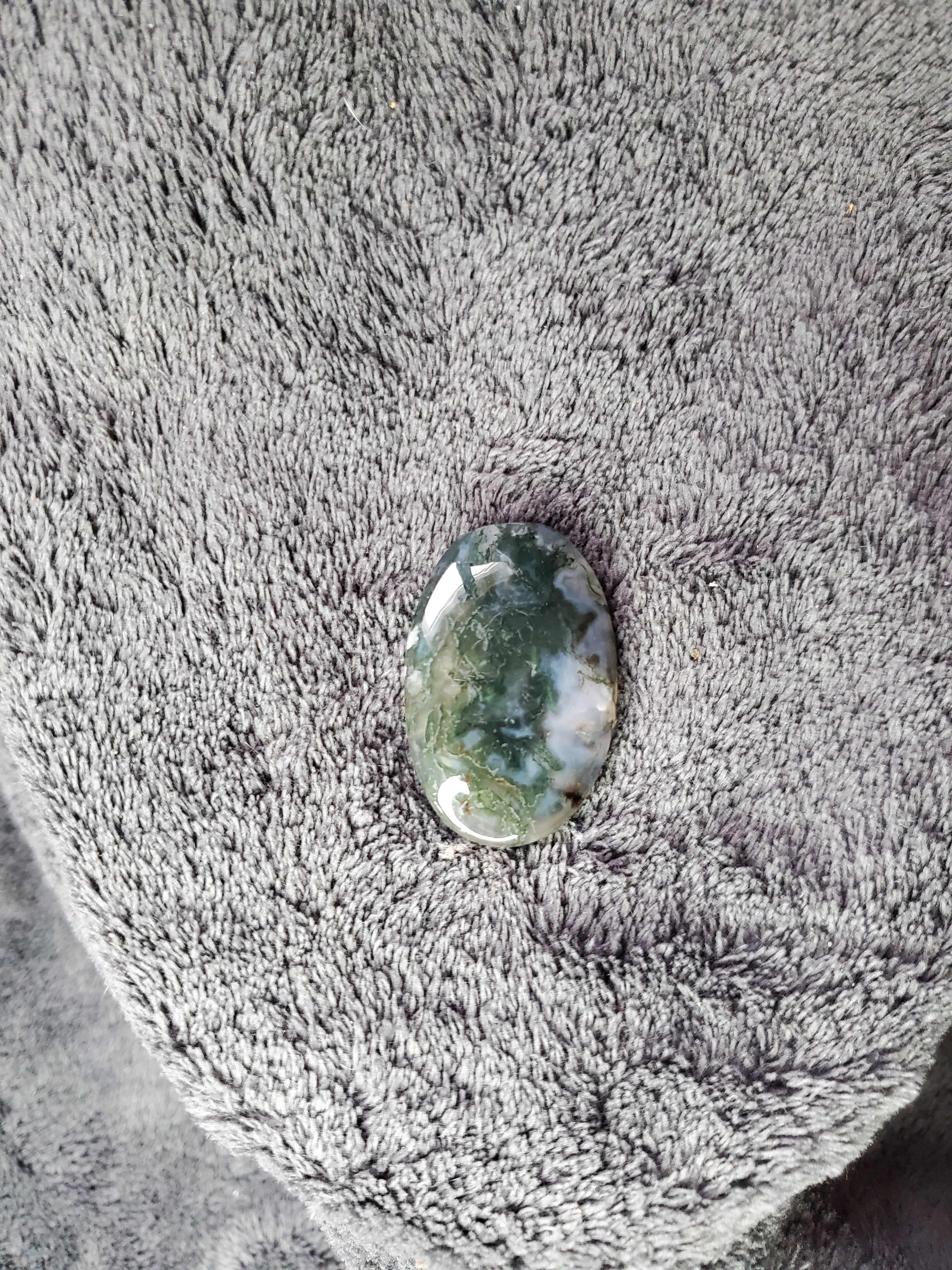 Agate Mousse d'Inde cabochon