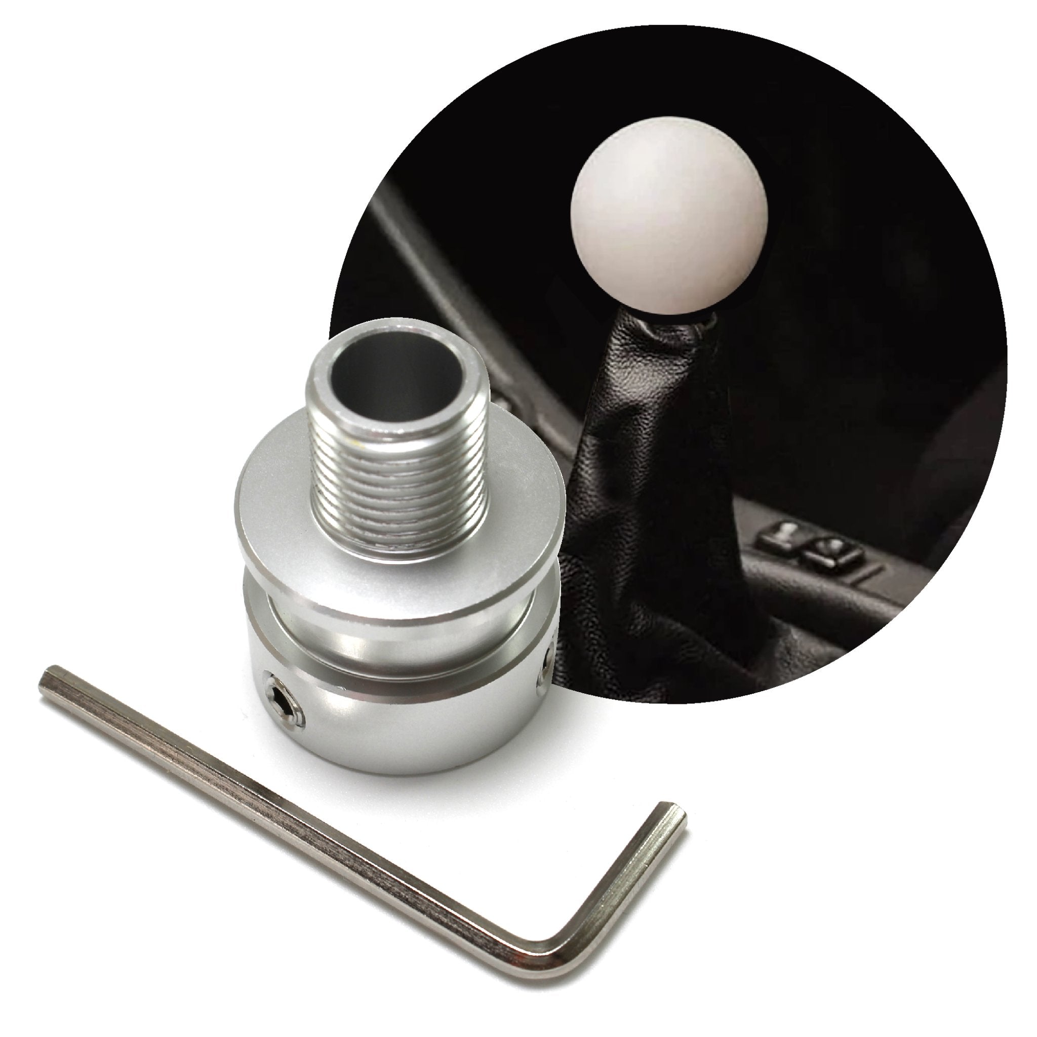 1998-2001 Nissan Altima 2nd Generation  Shift Knob Adapter For Thread-less Shift Arm M16 x 1.5 , GXE, XE, GLE, SE, Altima