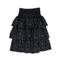 Christina Rohde Black/Blue Floral Layered Skirt
