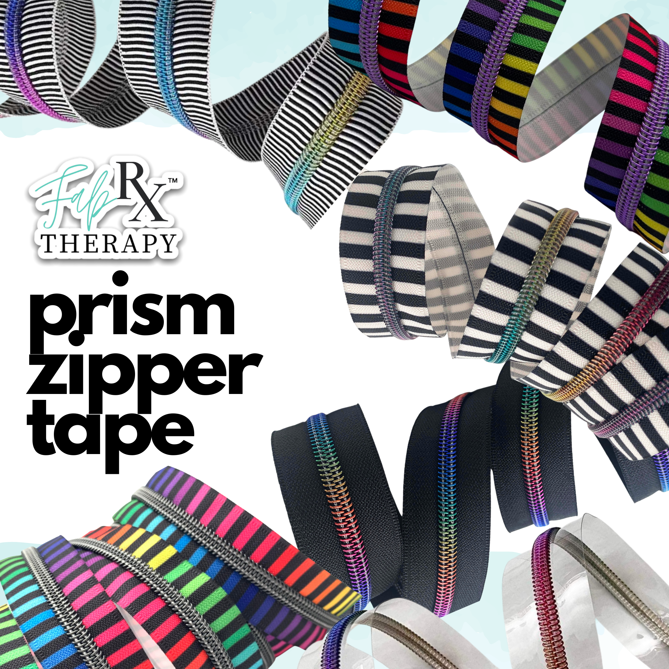 Rainbow Zipper Tape Retail