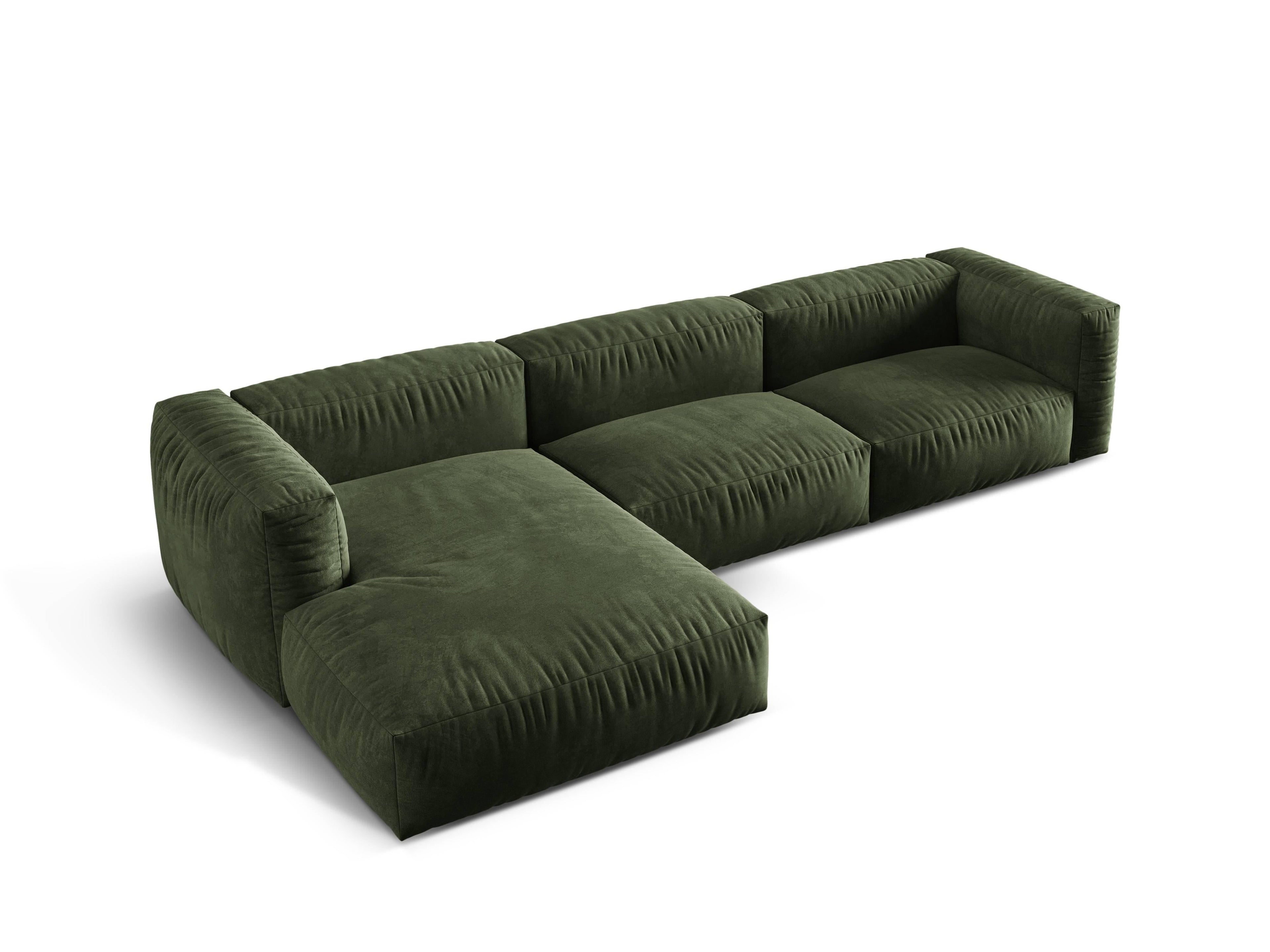 3-zits hoekbank Martina links velvet