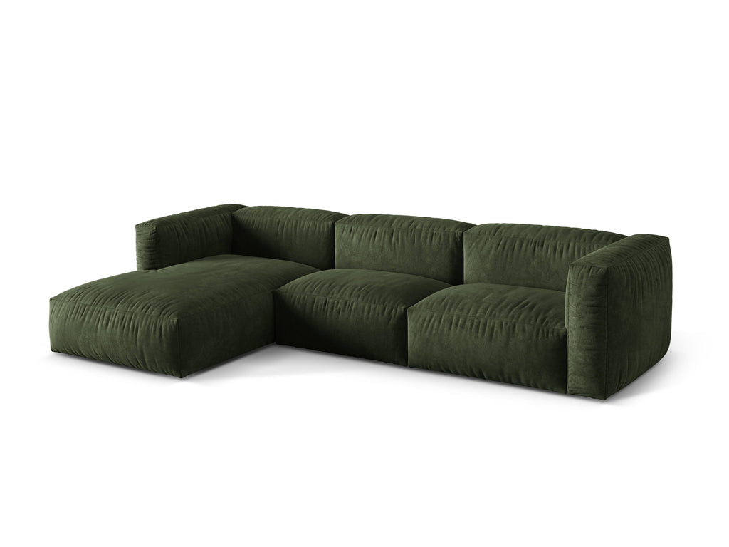 3-zits hoekbank Martina links velvet