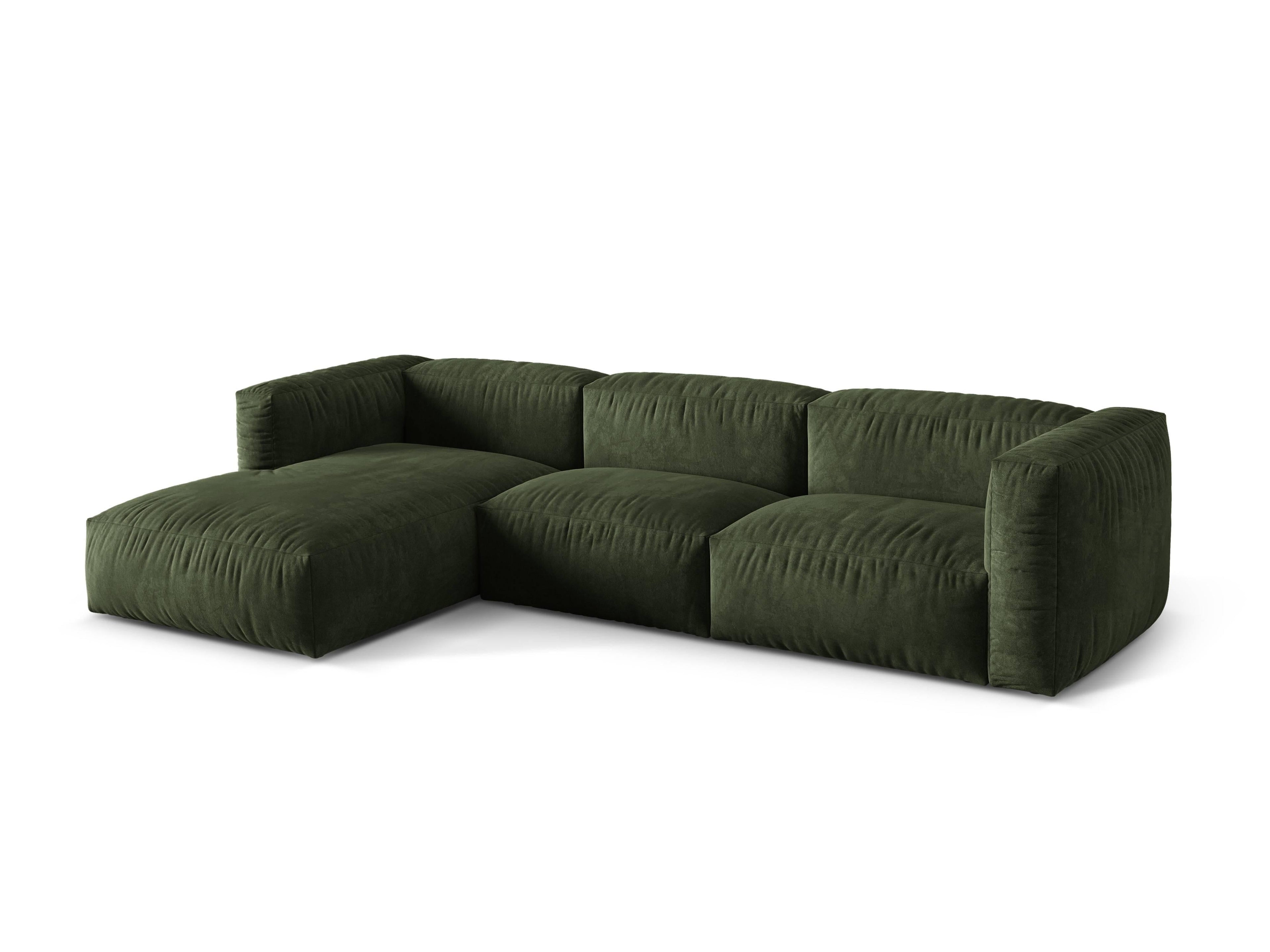 3-zits hoekbank Martina links velvet