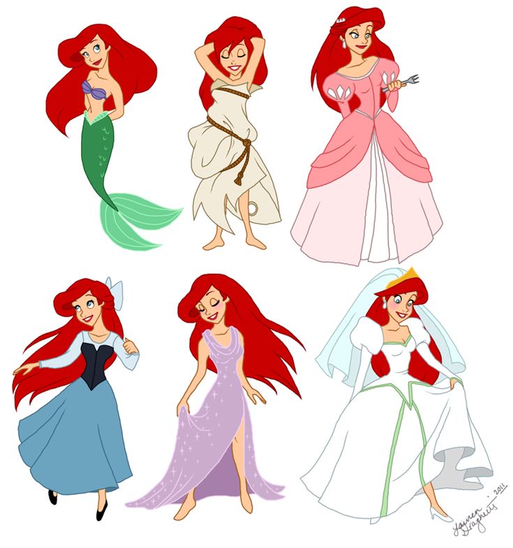 Day 27: BEST WARDROBE I love Ariel's from the Little Mermaid. Not only does she have her mermaid outfit, but also all her other human dresses as well. They are all too