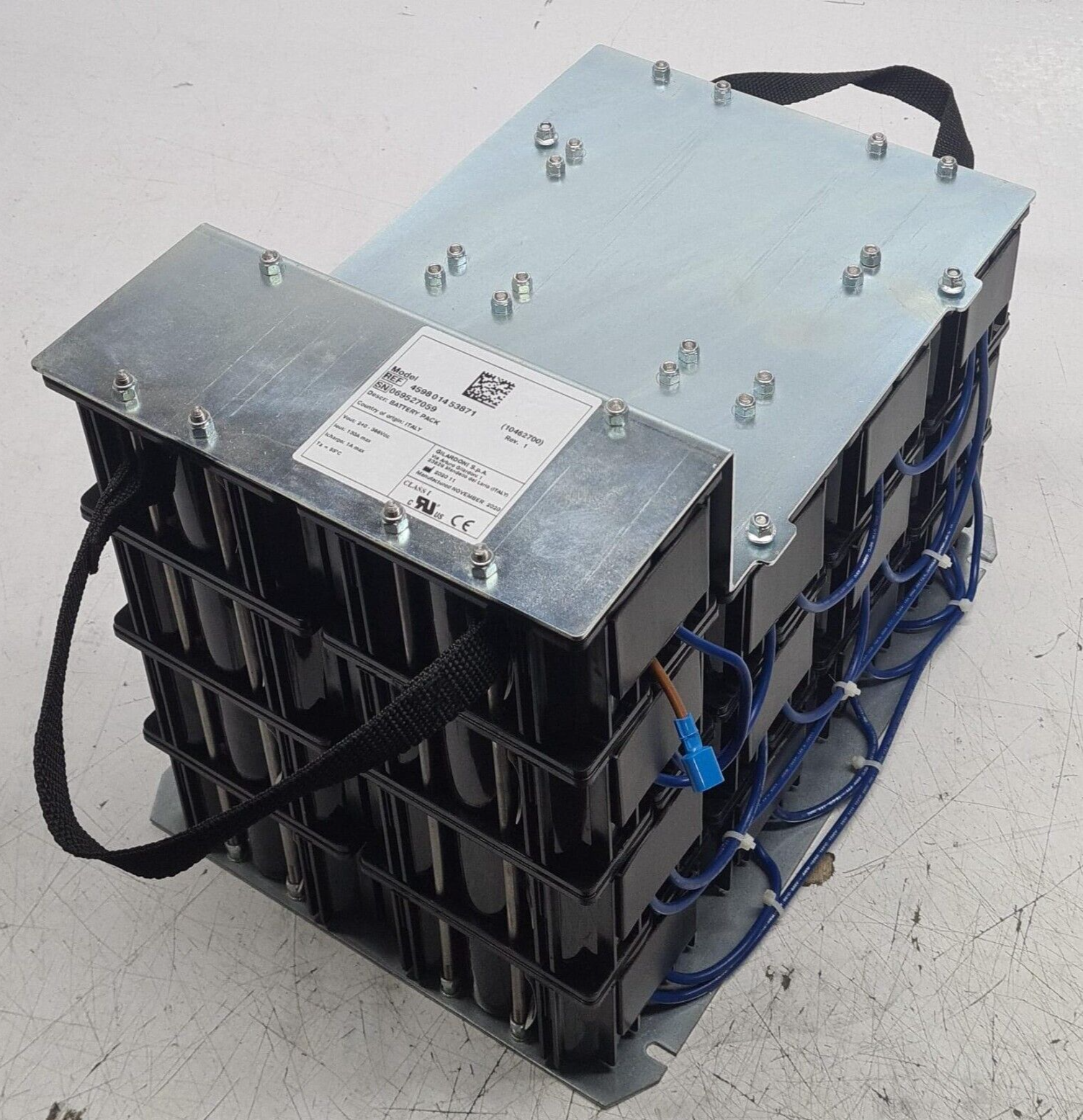 Gilardoni 322V battery pack complete assembly front view
