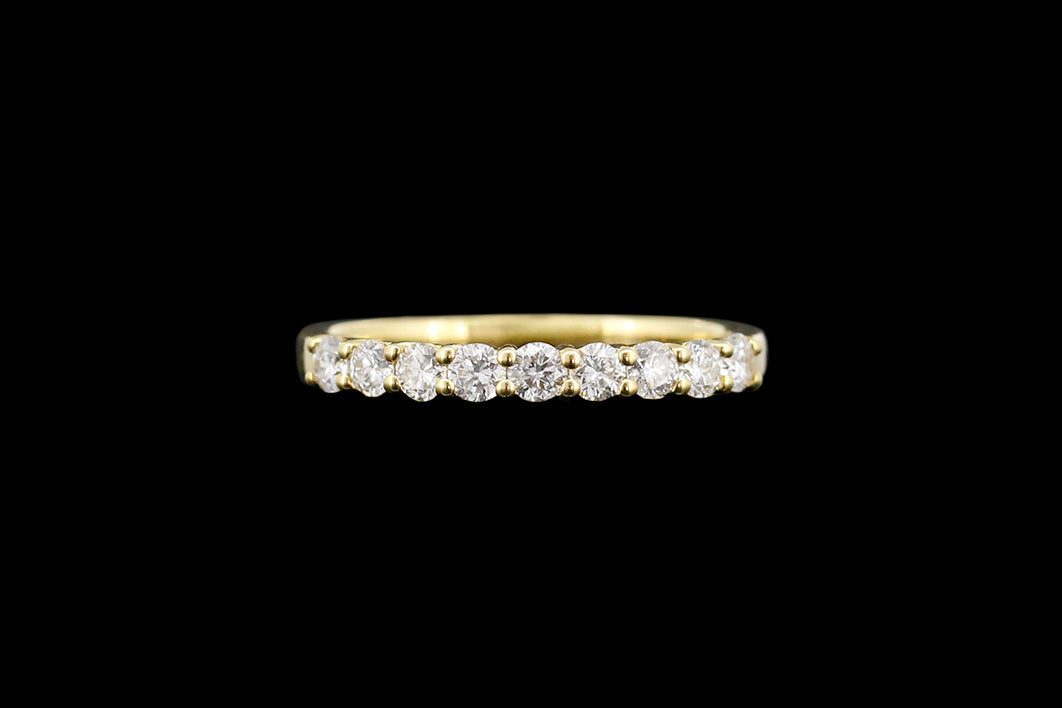 18ct Yellow Gold Diamond Half Eternity Ring