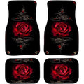 Red Rose Printed All-Weather Car Floor Mats (Set of 4)