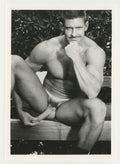 Jock Peterman 1994 Colt Studio 5x7 Flirty Smiling Moustache Beefcake Jim French Gay Nude Photo J10798