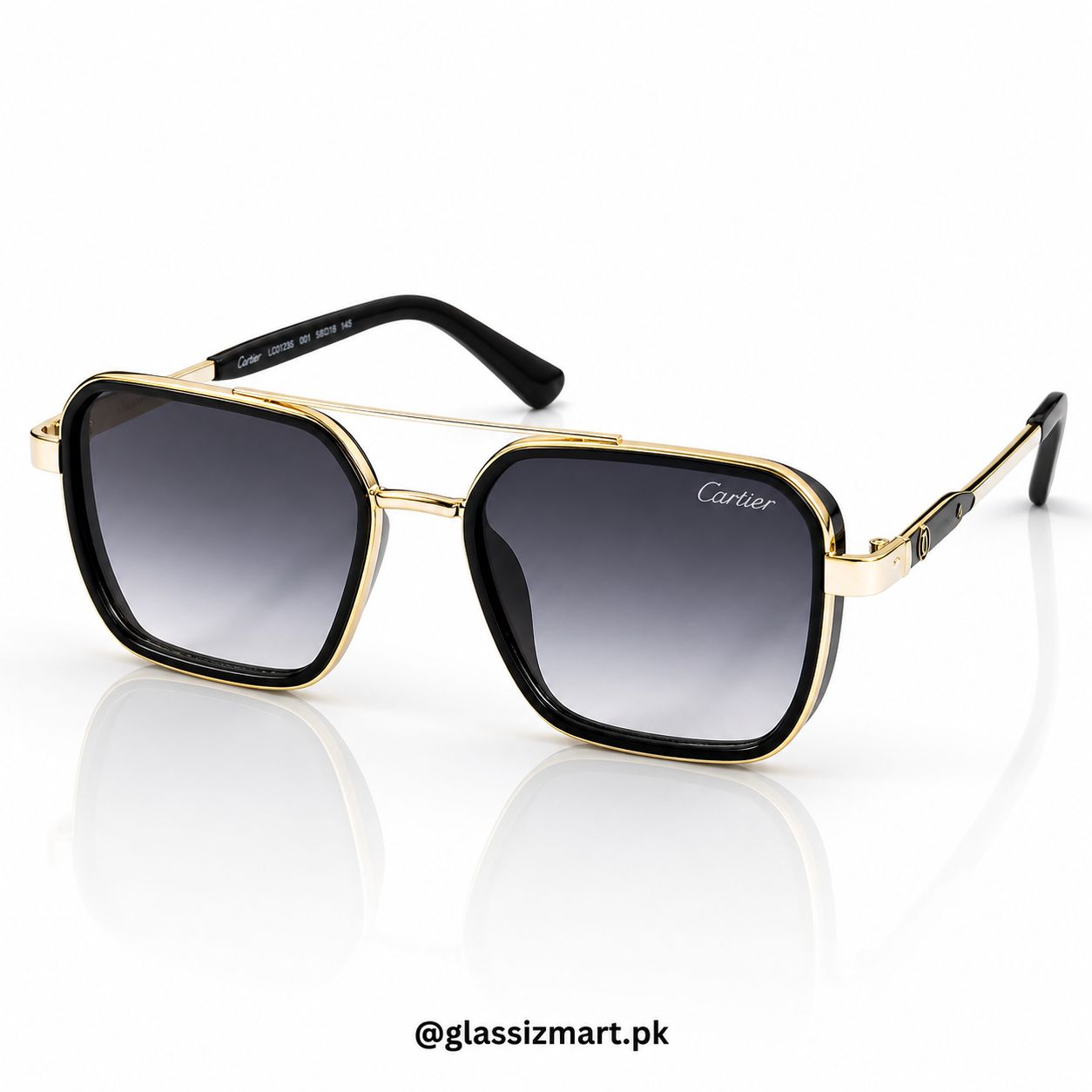 Cartier – 58497 – 54 – Golden Black Gradient  – Metal – Sunglasses – Unisex