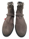 Stuart Weitzman Shoe Size 6.5 Dark Gray Suede Upper Stud Detail Side Zip Booties Dark Gray / 6.5