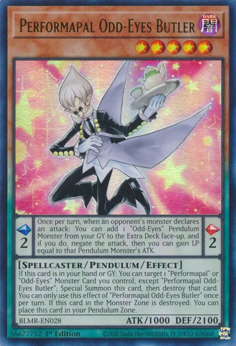 Performapal Odd-Eyes Butler - Battles of Legend: Monstrous Revenge - YuGiOh