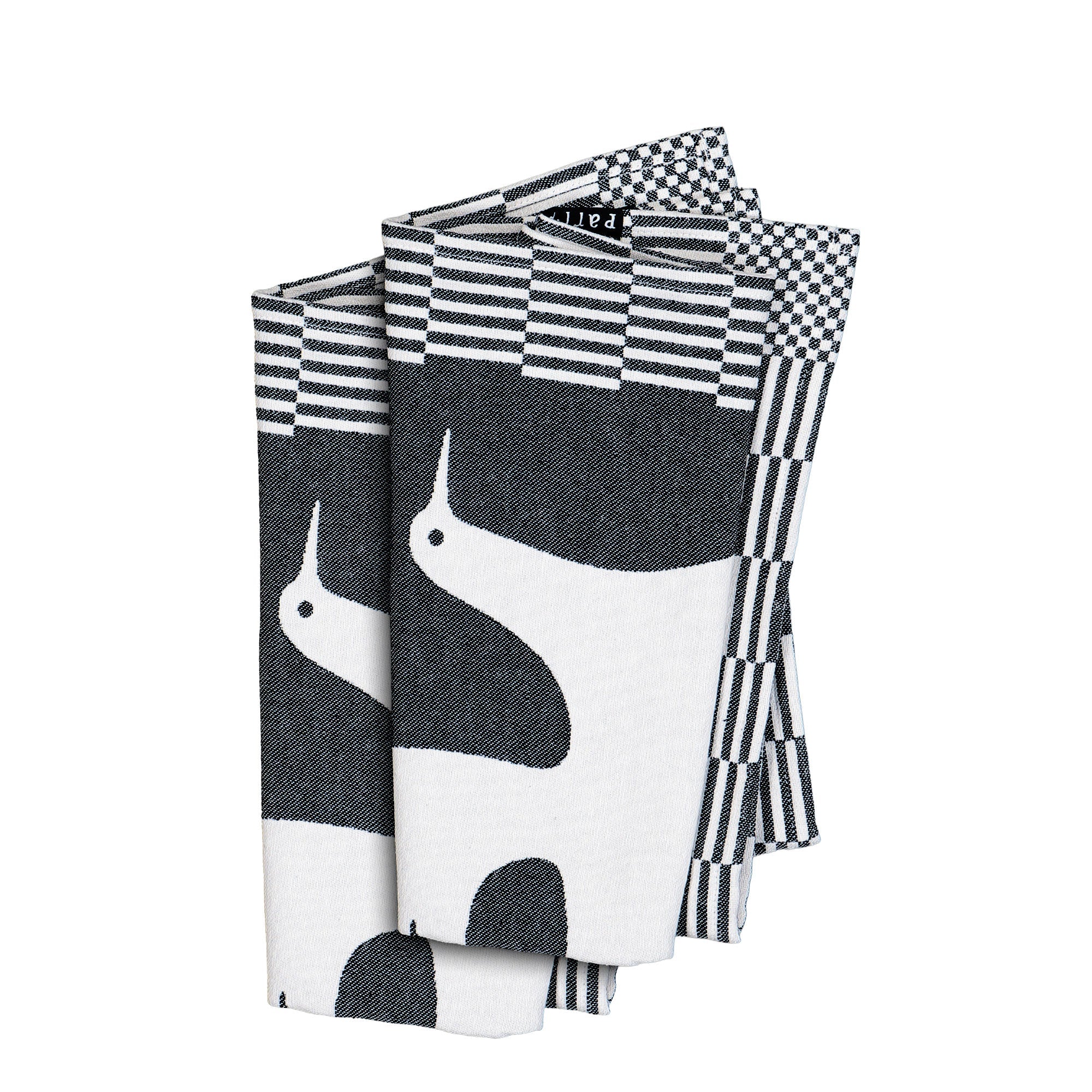 Parra Infinite Kitchen Bird Towel Set Black Kitchen Towels 54276 | Overkill