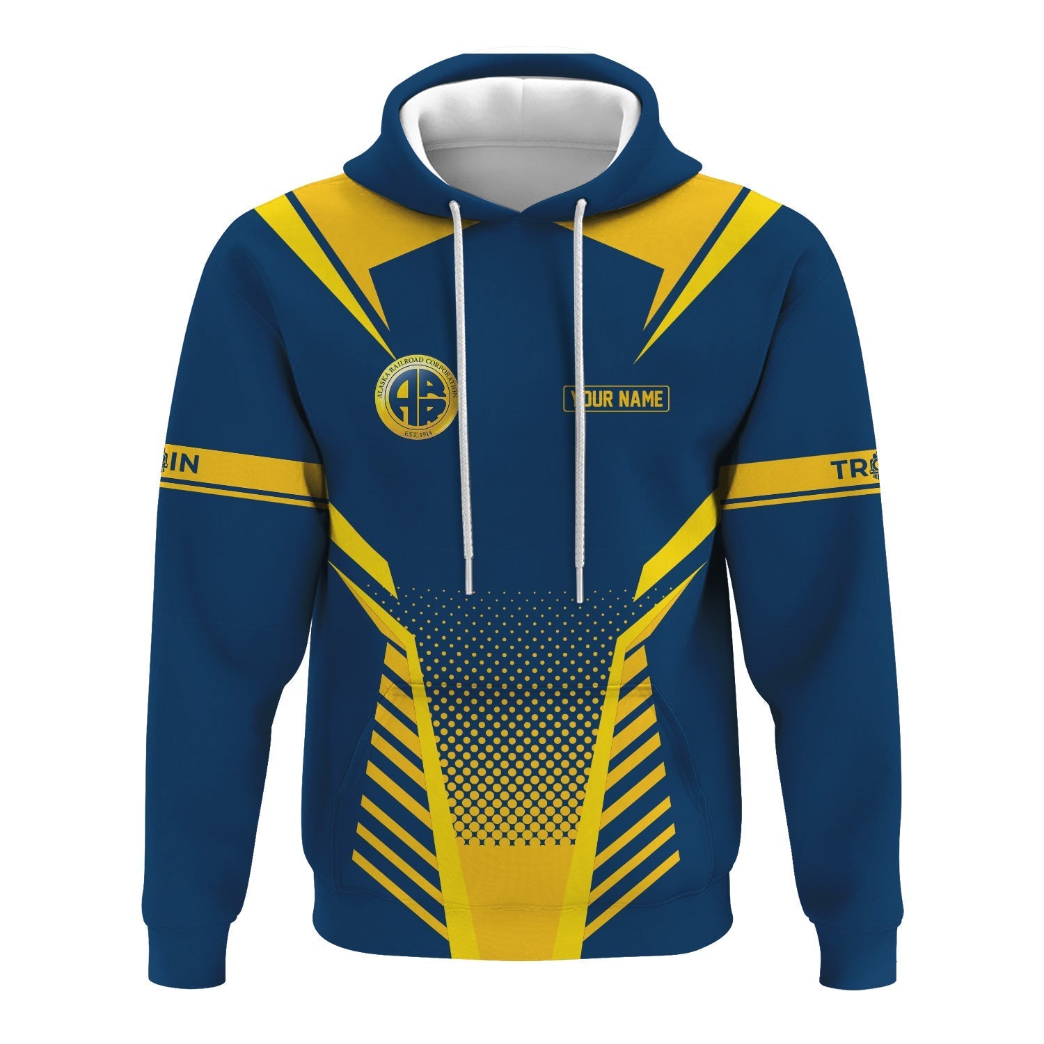 Railspirit Personalized Alaska Railroad Hoodie Unisex Train Zip Hoodie All Over Print