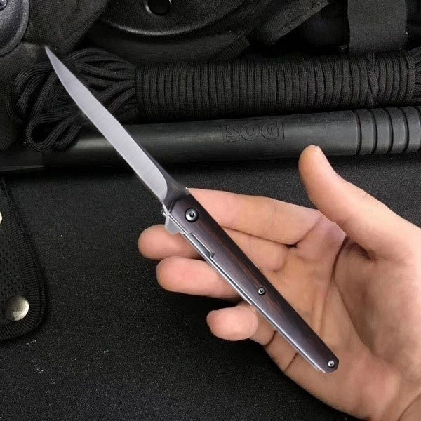 2026 Survival Knife Folding Knife Hunting Knife Assisted Knife Handle Wood | POPOTR™