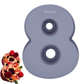 Meajore 3D Large Number Cake Mould,Silicone Baking Letter Ectangle Novel Cake Tins For Birthday Festival And Relationship Marry
