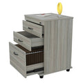 (Scratch & Dent) Inval Letter/Legal-Size Vertical File Cabinet, 3 Drawers, Smoke Oak