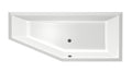 Xenz Society Compact bad 180x80cm rechts asymmetrisch Wit -  6963-01