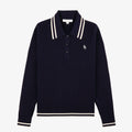 SPORTY & RICH | SRC CABLEKINT POLO { NAVY/CREAM