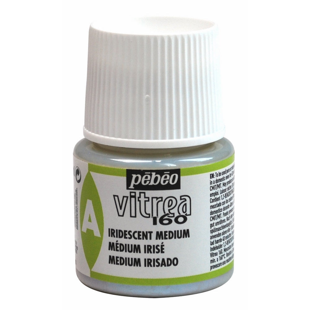 Pebeo Vitrea 160, Glass Paint Iridescent Medium, 45 ml Bottle