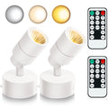 2 Pack LED Spot Lights Indoor, 3W Uplighting Indoor with Remote Control Dimmable and Timer, 3 Lighting Modes Spotlights, Accent
