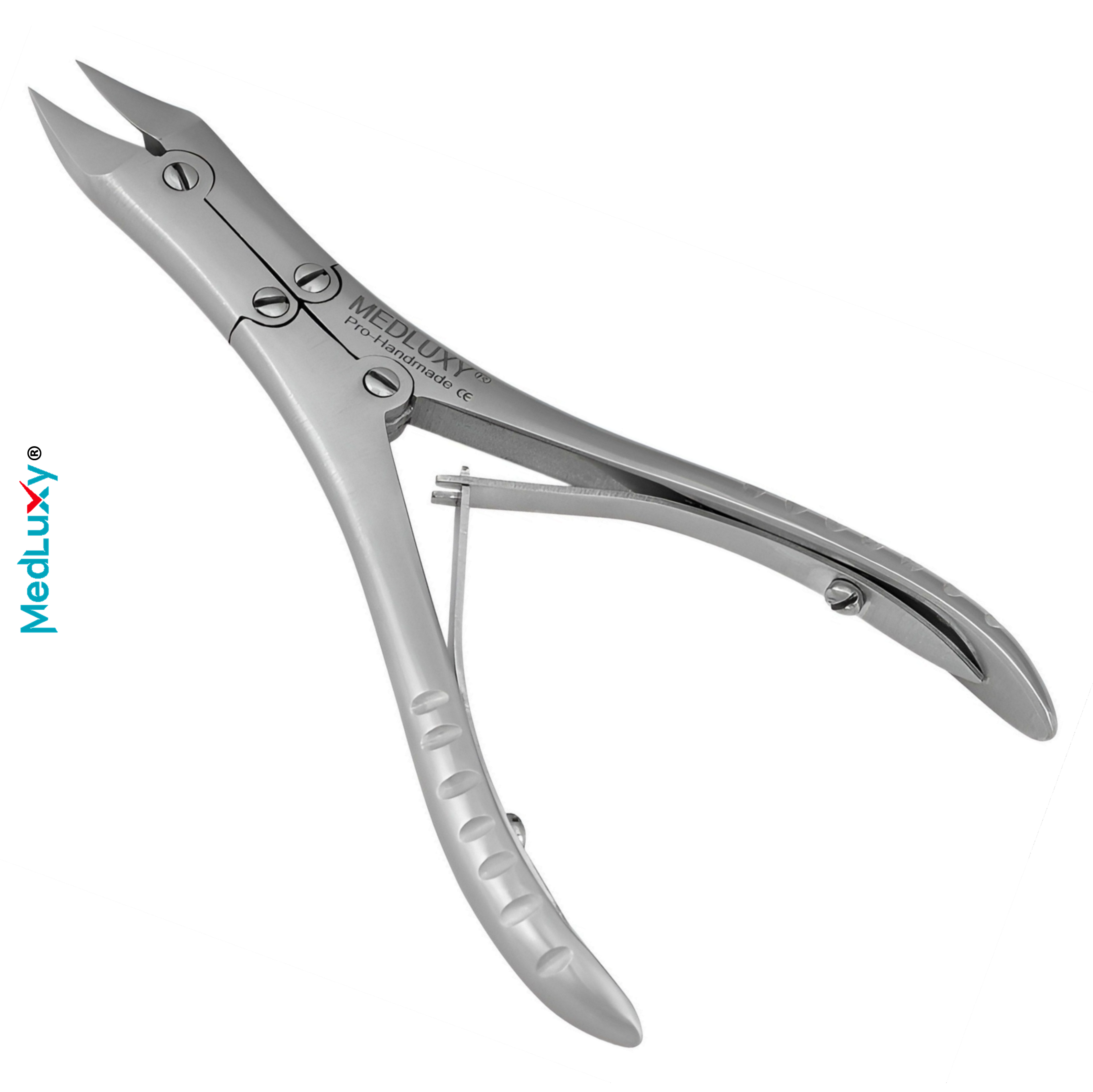 Medluxy - Nageltang - Dubbele Scharnier - Hoektang - Holle Gebogen Snijvlak - 15 cm - MP0095