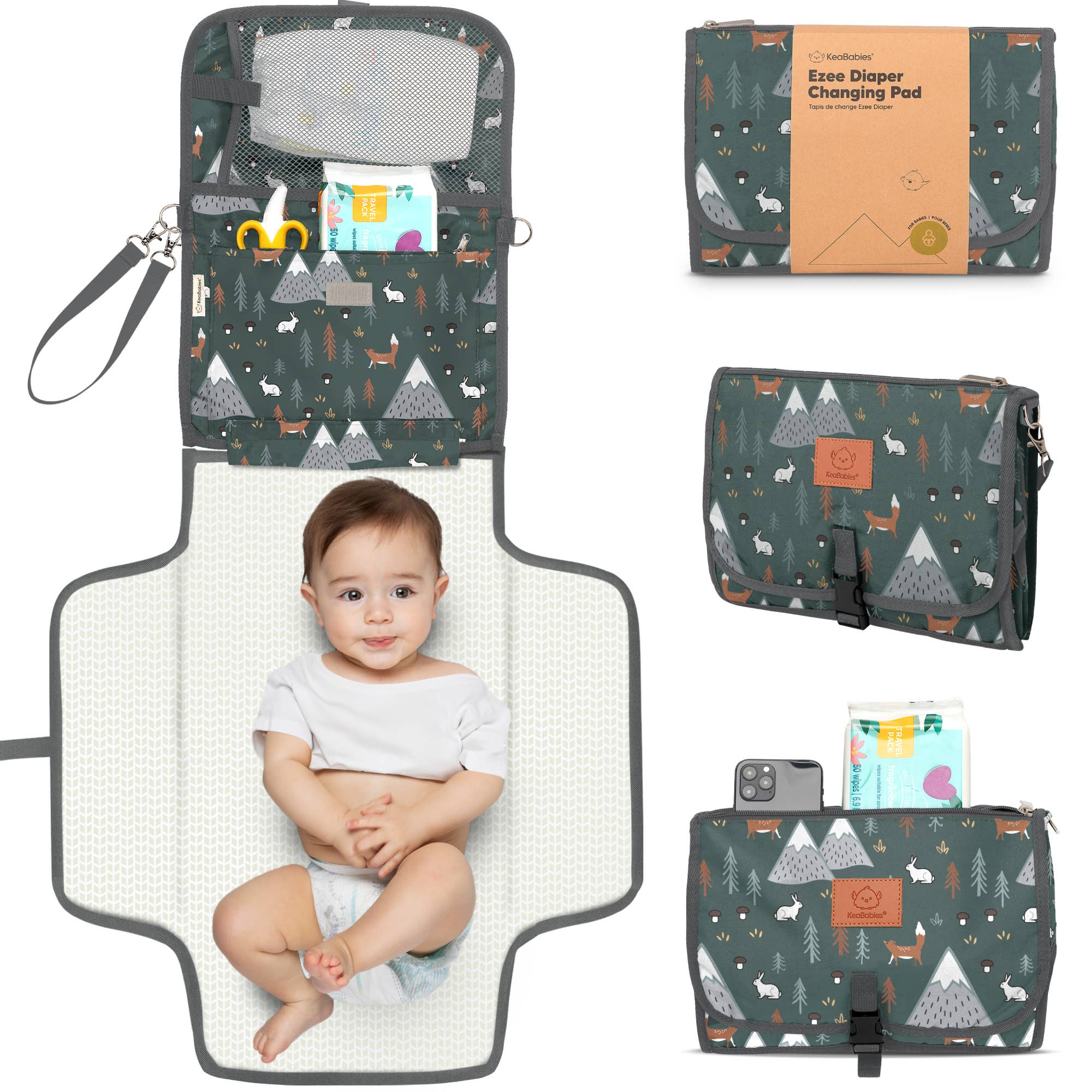 Ezee Portable Diaper Changing Pad, Foldable Changing Mat
