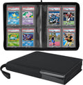 Graded Card Binder, 4 Pocket Slab Binder, Holds 40 Graded Slabs, Ringless PSA Cards Binders with Hand Strap and Side Label Pocket, PSA Slab Case, Premium Graded Card Holder for PSA, CGC Slabs