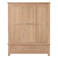 INGLESHAM WHITEWASH OAK Triple Wardrobe Quality Furniture Clearance Ltd