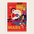 NASA Retro Space Travel Poster #9 Mars Poster Gallery Image 1