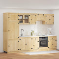 vidaXL Schrank mit Regal SKI 9 pcs Honigbraun Massives Kiefernholz